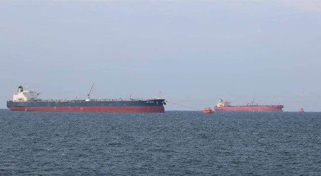 tankers loading at offshore terminal