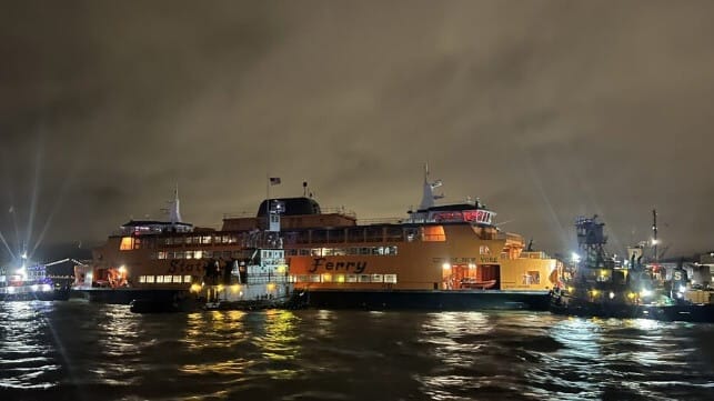 evacuation of NYC ferry
