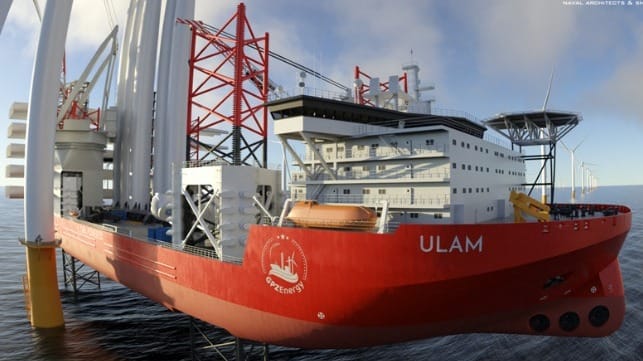 Design for Jones Act wind installation vessel hydrogen ready