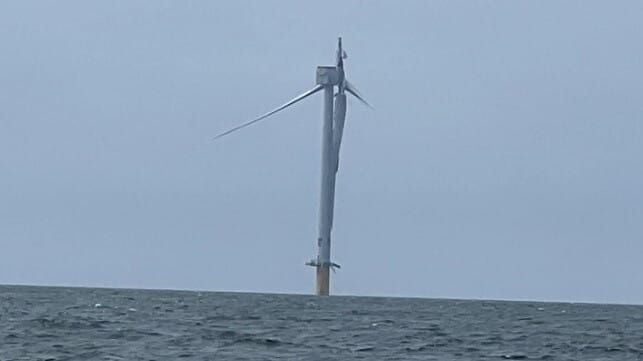 broken wind turbine