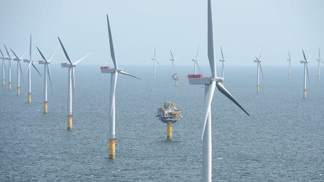 Large offshore 8MW wind turbines, Credit: CharlieChesvick