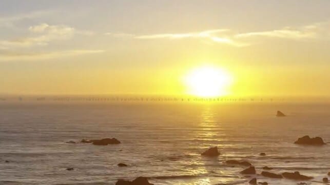 View of offshore wind turbines