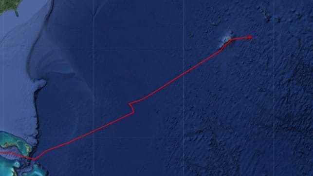 CMA CGM's mid-course diversion between the Bahamas and Bermuda (Pole Star)