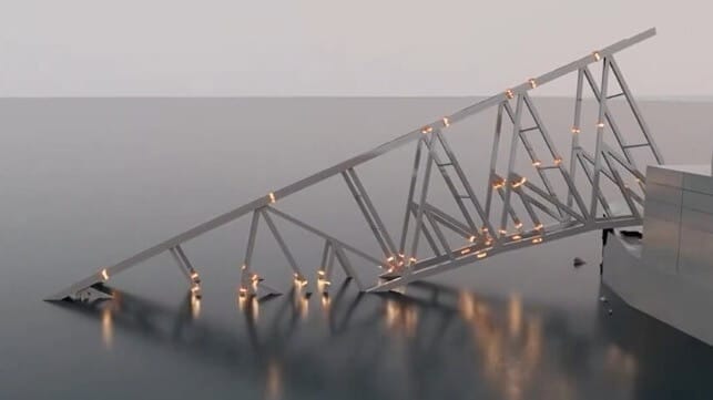 Dali bridge deconstruction with explosives