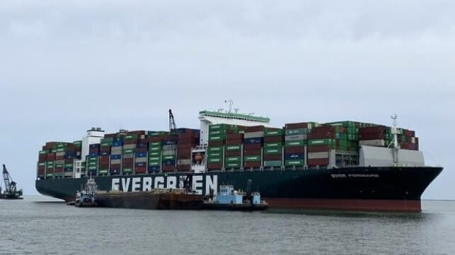 Ever Forward aground