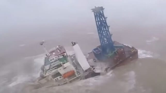 offshore wind engineering vessel sinks in China