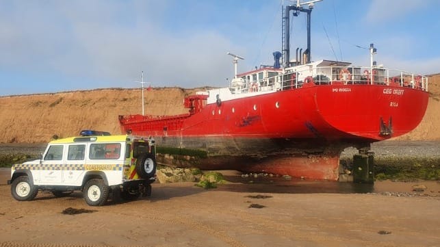 Latvian cargo ship ground on the Isle of Man