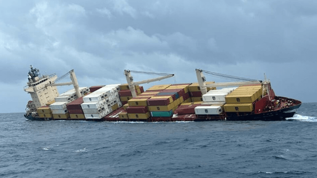 sinking containership