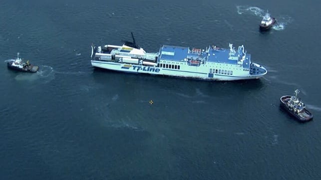 ferry refloated 