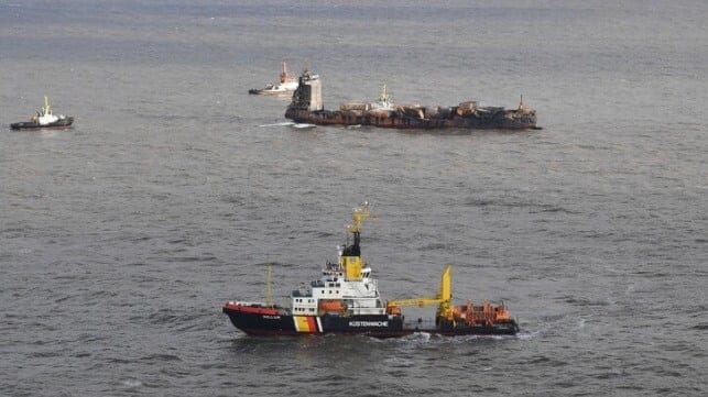 burnt-out containership Solong