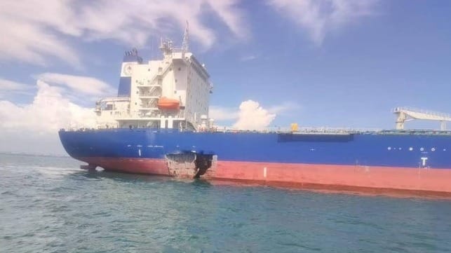 tanker holed