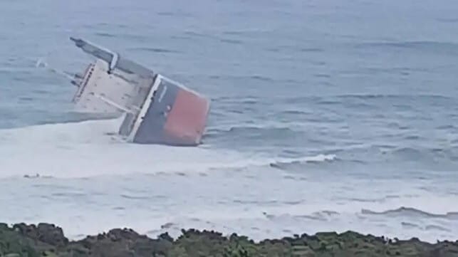 cargo ship aground