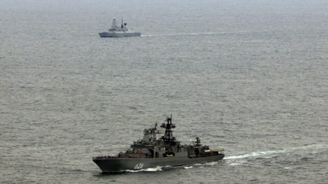 Royal Navy and Russian destroyers