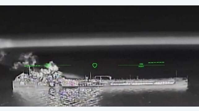 Ukraine hitting Russian tanker