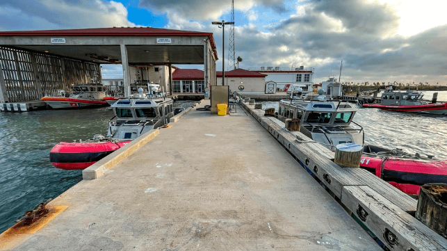 The patrol-boat pier at South Padre Island (USCG file image)