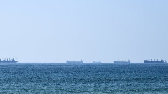ships trapped in the Persian Gulf 