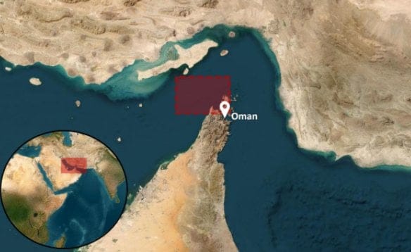 location tanker was struck in the Persian Gulf