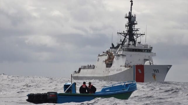 USCG cutter and narco fast go boat