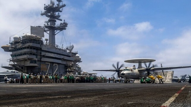 Carrier USS Abraham Lincoln during blockade operations in the Arabian Sea, June 2026 (USN)