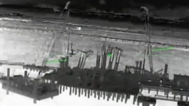 Footage from a previous Ukrainian special operations strike on Taman (Ukrainian General Staff)