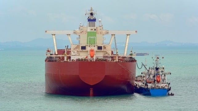 bunker vessel alongside tanker