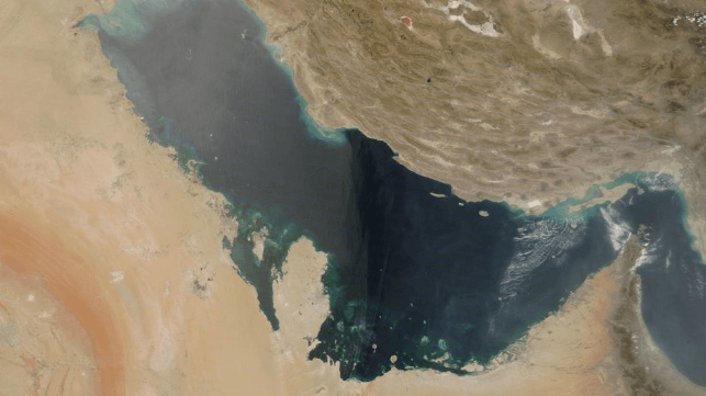 The Strait of Hormuz and the Arabian Gulf from space (NASA)