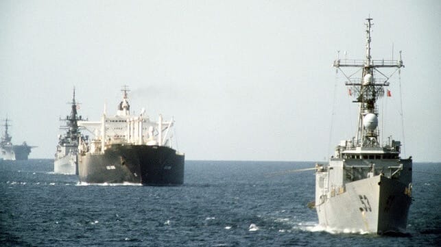 The U.S. has provided security assurance for tanker navigation in the Gulf before: Operation Earnest Will, 1987 (USN file image)