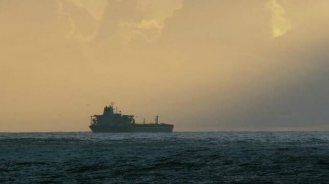 tanker at sea