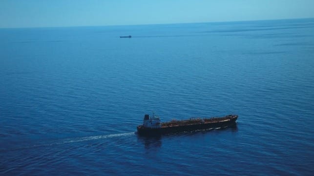 tankers at sea