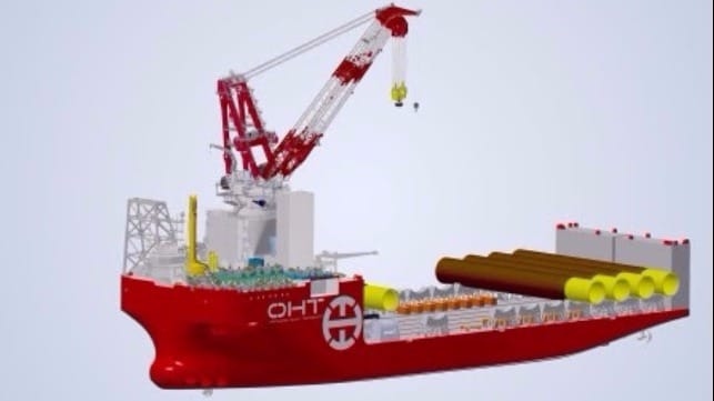 Kongsberg Maritime is to supply a PGGS for the OHT Alfa Lift offshore wind foundation installation vessel 