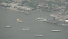 A Russian drone closes in on a Ukrainian port target (Russian MOD)