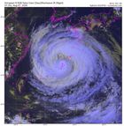 Typhoon Dolphin passes Okinawa, August 7 (RAMBB/SLIDER / Himawari 9)