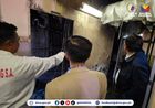 Philippine officials tour the damage to a merchant vessel that was hit in a drone attack in the Black Sea, August 2026 (DMW)