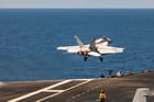 EMALS catapult-assisted launch, USS Gerald R. Ford, April 2026 (USN)