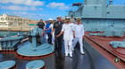 Russian and Libyan (LNA) officers tour a Russian warship at Tobruk, 2024 (LNA file image)