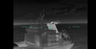 A Ukrainian drone closes in on the deckhouse of a bulker, September 2026 (USF)