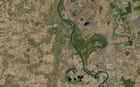 Sandbars on the banks of the Rhine, Oct. 5, 2026 (Sentinel-2 / Copernicus)