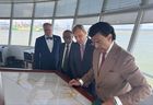 U.S. Ambassador to Sri Lanka Eric Meyer (second from right) joins a tour of the Port of Colombo (U.S. Embassy in Sri Lanka)