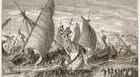 The naval battle of the harbor of Syracuse, 1890 (artist unknown / public domain)