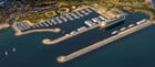 rendering of proposed Fiumicino Waterfront port and marina Italy