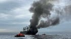 bulker on fire and abandoned after attack in Strait of Hormuz