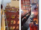 cruise ship hitting containership
