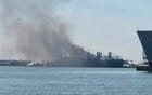 fire on cargo ship Baltimore