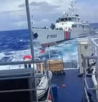 China Coast Guard vessel closing on Philippine supply ship