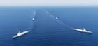 Chinese warships at sea