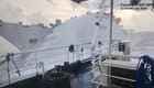 China Coast Guard firing water canon