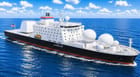 Missile tracking vessel on training ship hull