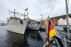 NATO vessels docked in Bergen Norway