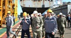 US admiral in South Korean shipyard