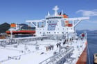 inspection of large tanker during delivery